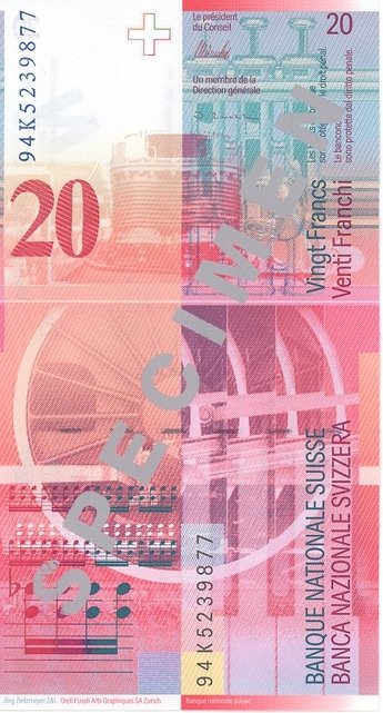 20 Swiss Francs