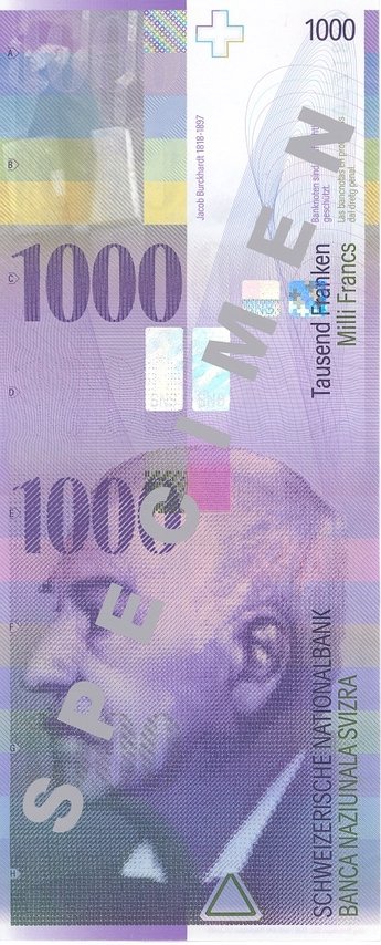 1000 Swiss Francs