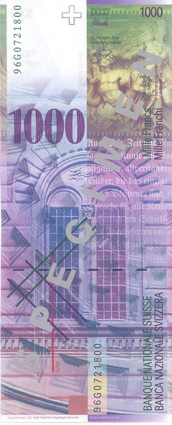 1000 Swiss Francs